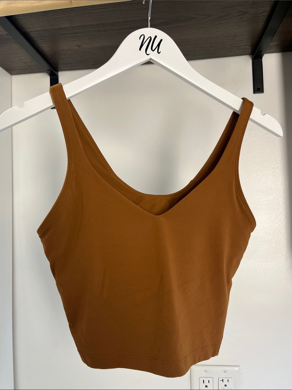 Lululemon Women's Brown V-Neck Tank Top